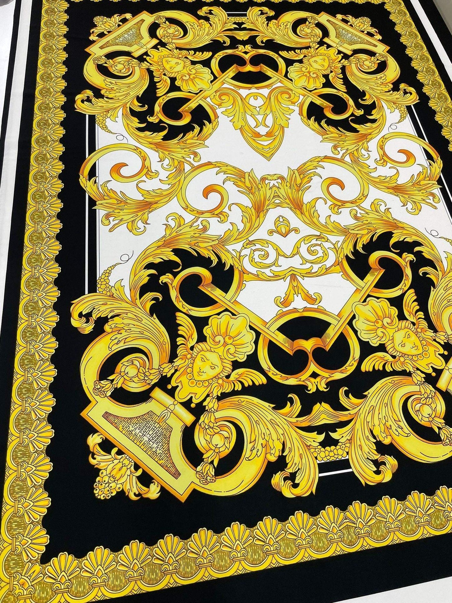 Baroque Silky Crepe Fabric by the Metre