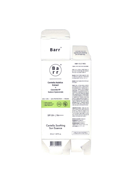 Barr Centella Soothing Sun Essence SPF 50+ PA++++ – Reef-Friendly, Non-Sticky