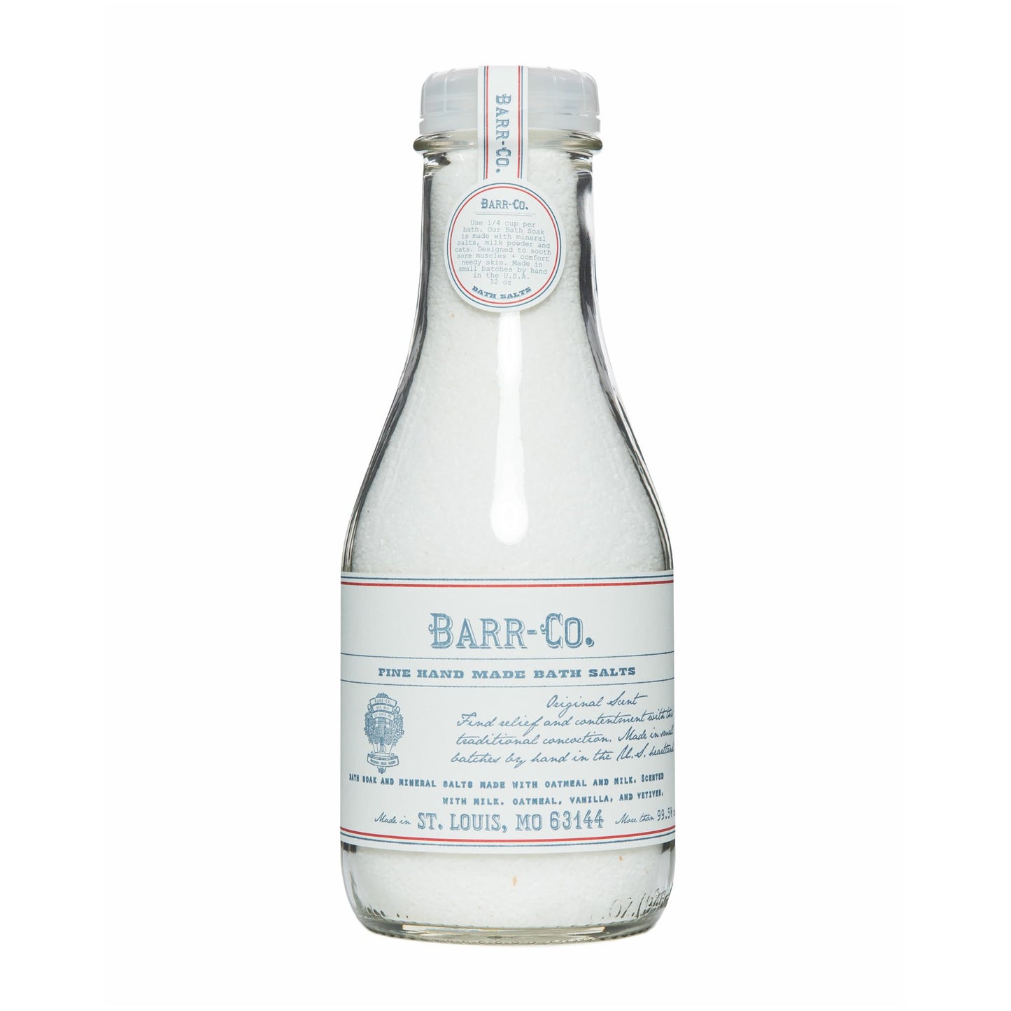 Barr-Co Original Scent Bath Salts – Vanilla Coconut, Oatmeal & Vetiver | 32 oz