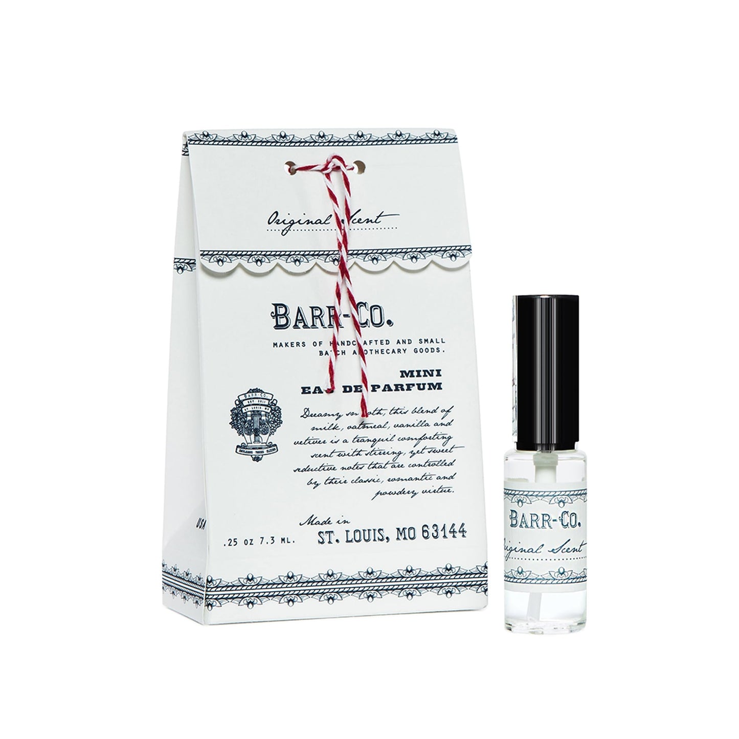 Barr-Co Original Scent Mini Perfume Spray | Creamy Vanilla with Oat & Vetiver, Travel Size