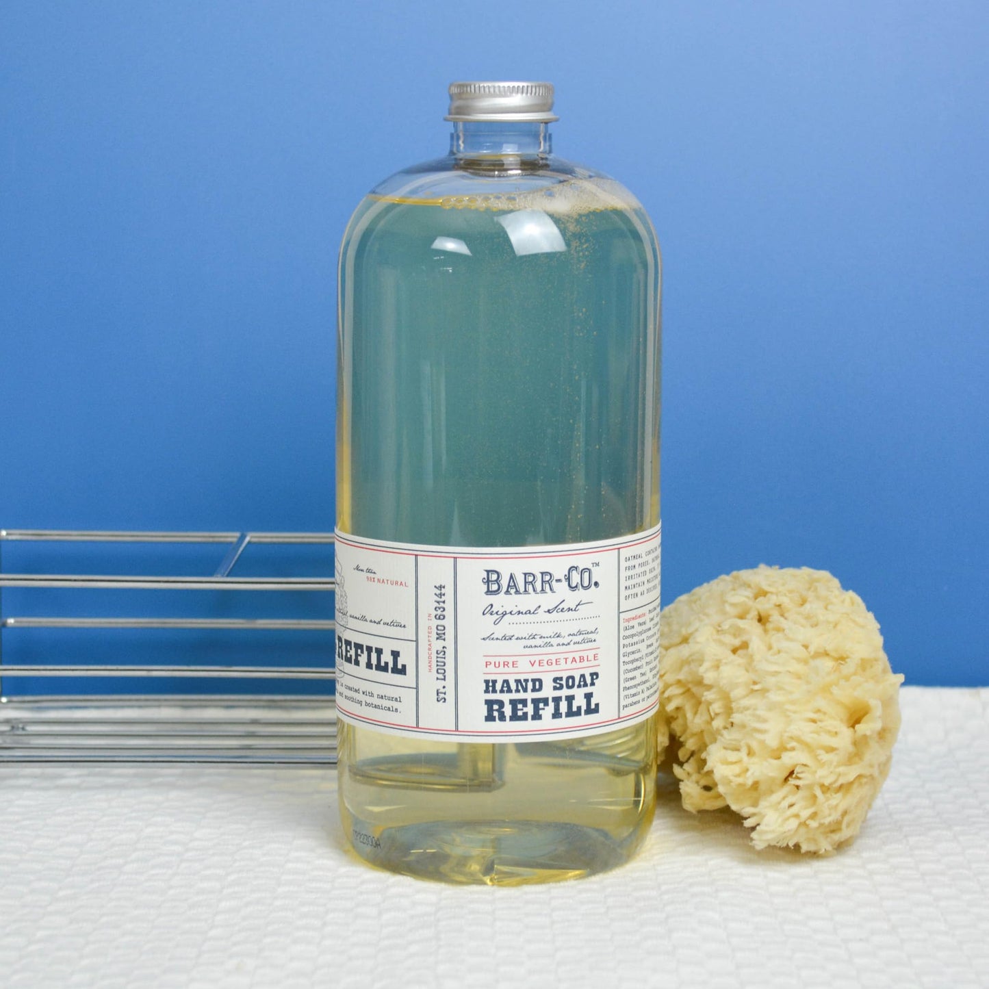 BARR-CO Liquid Soap Refill – Oat, Vanilla & Vetiver – Vegan, Moisturizing 32oz