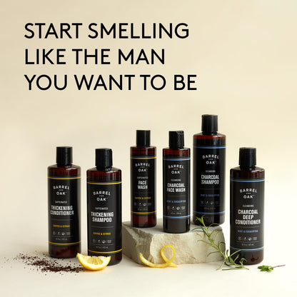 Barrel & Oak Gentlemen's Hardware Charcoal Deep Conditioner | Detoxifying, Moisturizing, Vegan Mint 16 oz
