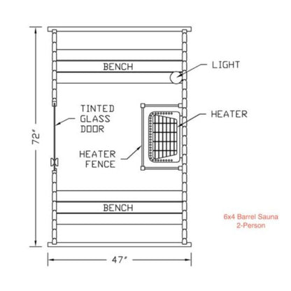 Fonteyn Barrel Sauna Rustic Red Cedar – 4ft to 7ft