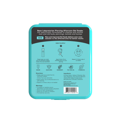 BASE LABORATORIES Keloid Bump Removal Gel Swabs – Piercing Aftercare Gel Swabs (72 Count)