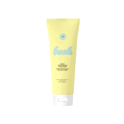 Bask Suncare SPF 30 Sheer Sunscreen Lotion | Broad Spectrum UVA/UVB