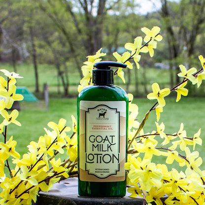 Bates Family Farm Goat Milk Lotion with Peppermint – 8 oz Shea Butter & Essential Oils