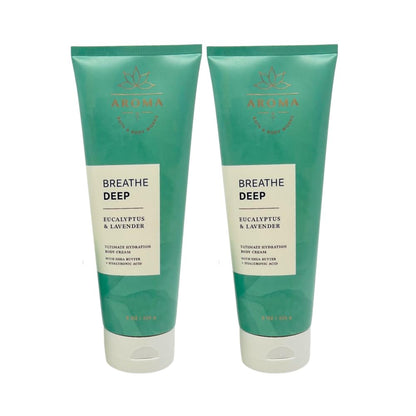 Bath & Body Works Aromatherapy Breathe Deep Eucalyptus & Lavender Body Cream Gift Set – 2-Pack
