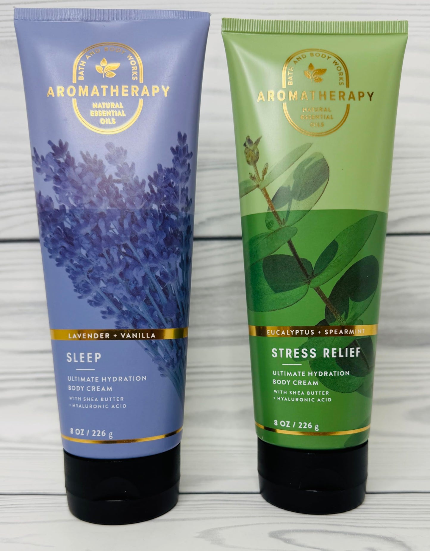 Bath & Body Works Aromatherapy Eucalyptus Spearmint & Lavender Vanilla Ultimate Hydration Body Cream — 8 oz Pack of 2