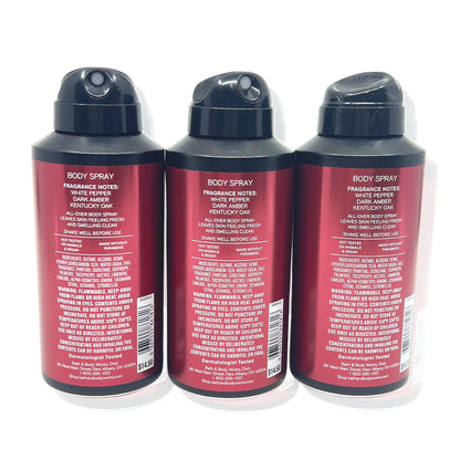 Bath & Body Works Bourbon Body Spray 3.7oz – Pack of 3 | Men’s Collection