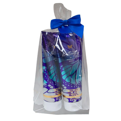 Bath & Body Works Butterfly Ultimate Hydration Gift Set – 2x8oz with Blue Bow