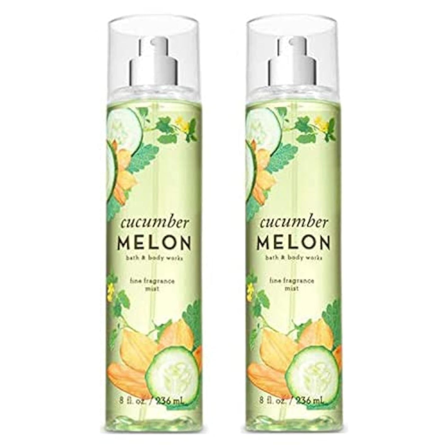 Bath & Body Works Cucumber Melon Fine Fragrance Mist – 2 Pack, 8 oz Bottles