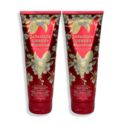 Bath & Body Works Japanese Cherry Blossom Ultimate Hydration Body Cream Gift Set — 2 x 8 oz