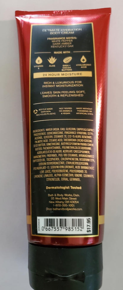 Bath & Body Works Men's Bourbon Ultimate Hydration Body Cream 8oz – 2-Pack