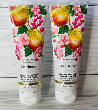 Bath & Body Works Pearberry Ultimate Hydration Body Cream – Pack of 2 (8 oz each)