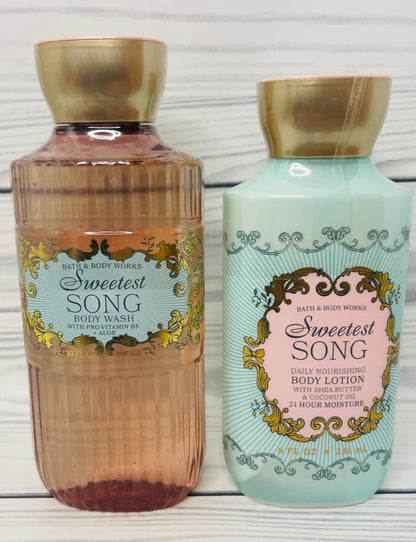 Bath & Body Works Body Sweetest Song Lotion & Gel Wash 2-Piece Set