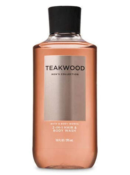 Bath & Body Works Teakwood 2-in-1 Hair + Body Wash – Signature Collection (10 oz)