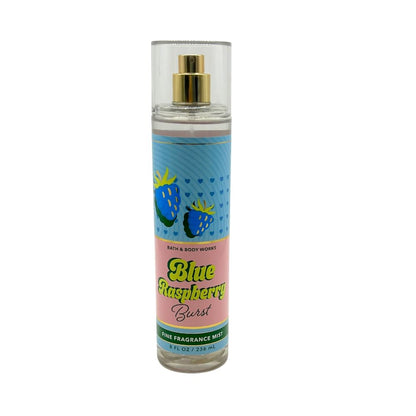 Bath & Body Works Blue Raspberry Burst Fine Fragrance Mist Gift Set – 2 × 8 oz, Red Bow