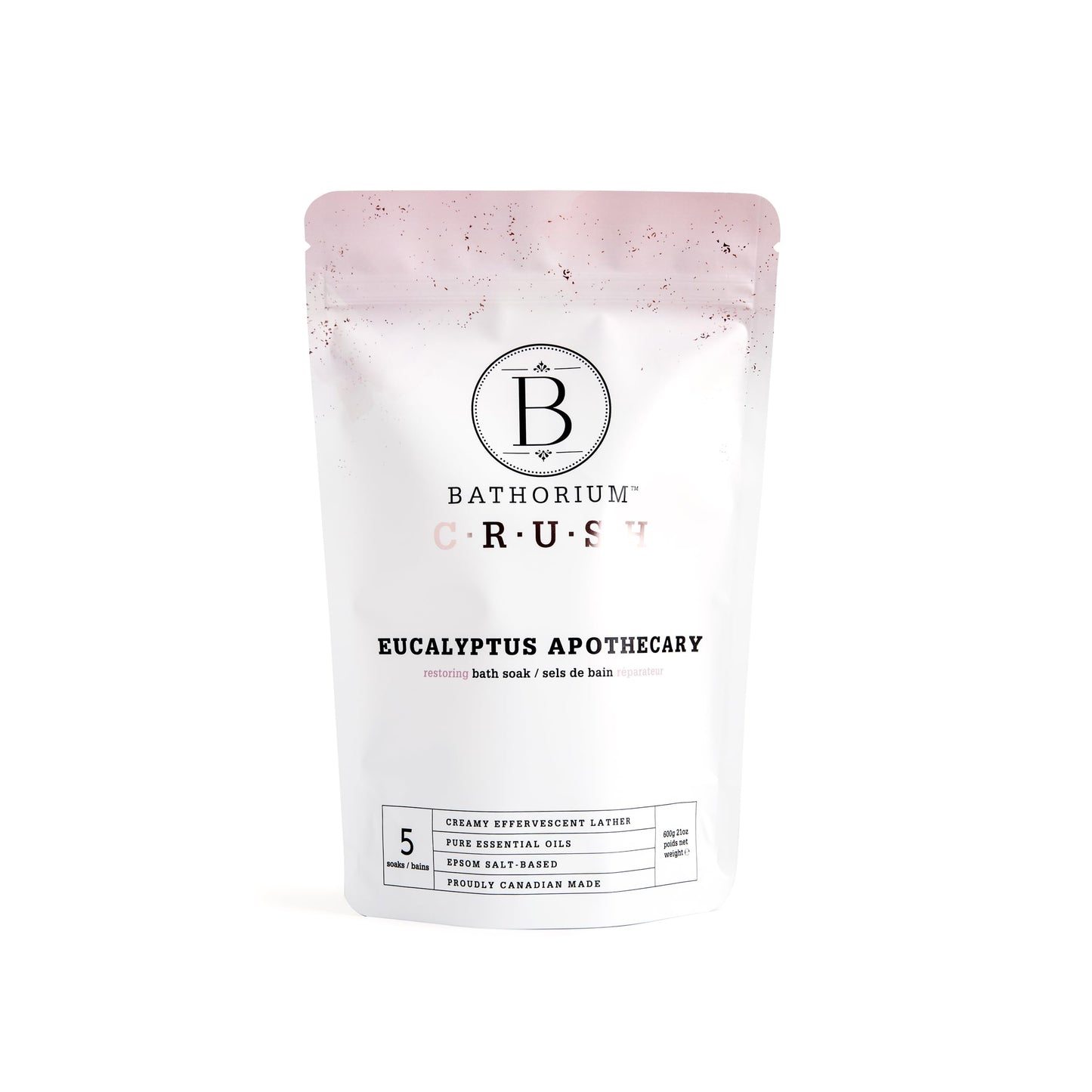 Bathorium Eucalyptus Apothecary Crush – Post-Workout Bath Soak, Eucalyptus & Tea Tree Oils, 21 oz