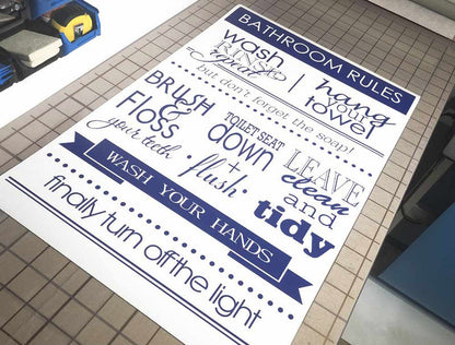 Bathroom Rules Wall Sticker Decal