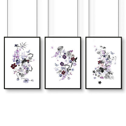 Bathroom Shabby chic wall decor | set of 3 framed wall art