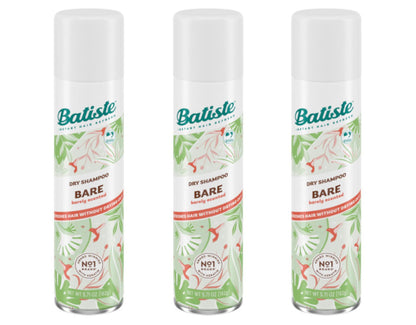 Batiste Dry Shampoo Bare Fragrance – 5.71 oz (Pack of 3) | Oil-Absorbing, Lightly Scented