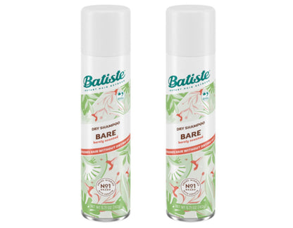 Batiste Bare Dry Shampoo – 5.71 oz (Pack of 2) for Instant Refresh and Oil Absorption
