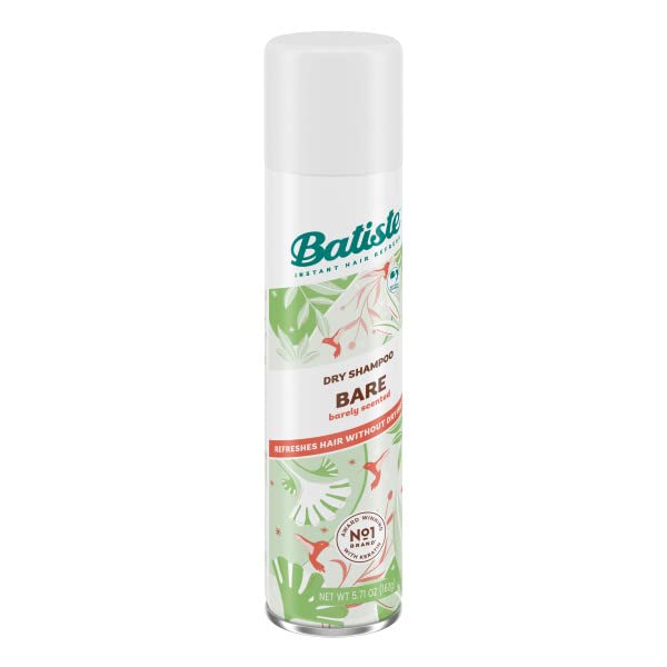 Batiste Bare Dry Shampoo – 5.71 oz (Pack of 2) for Instant Refresh and Oil Absorption