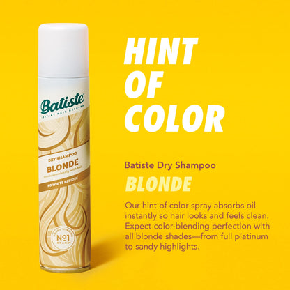 Batiste Dry Shampoo Blonde, 6.35oz | Brilliant Blonde Color-Tinted Refresh
