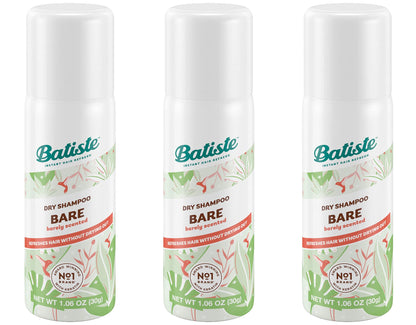 Batiste Dry Shampoo Bare Mini – Travel Size 1.06 oz, Pack of 3