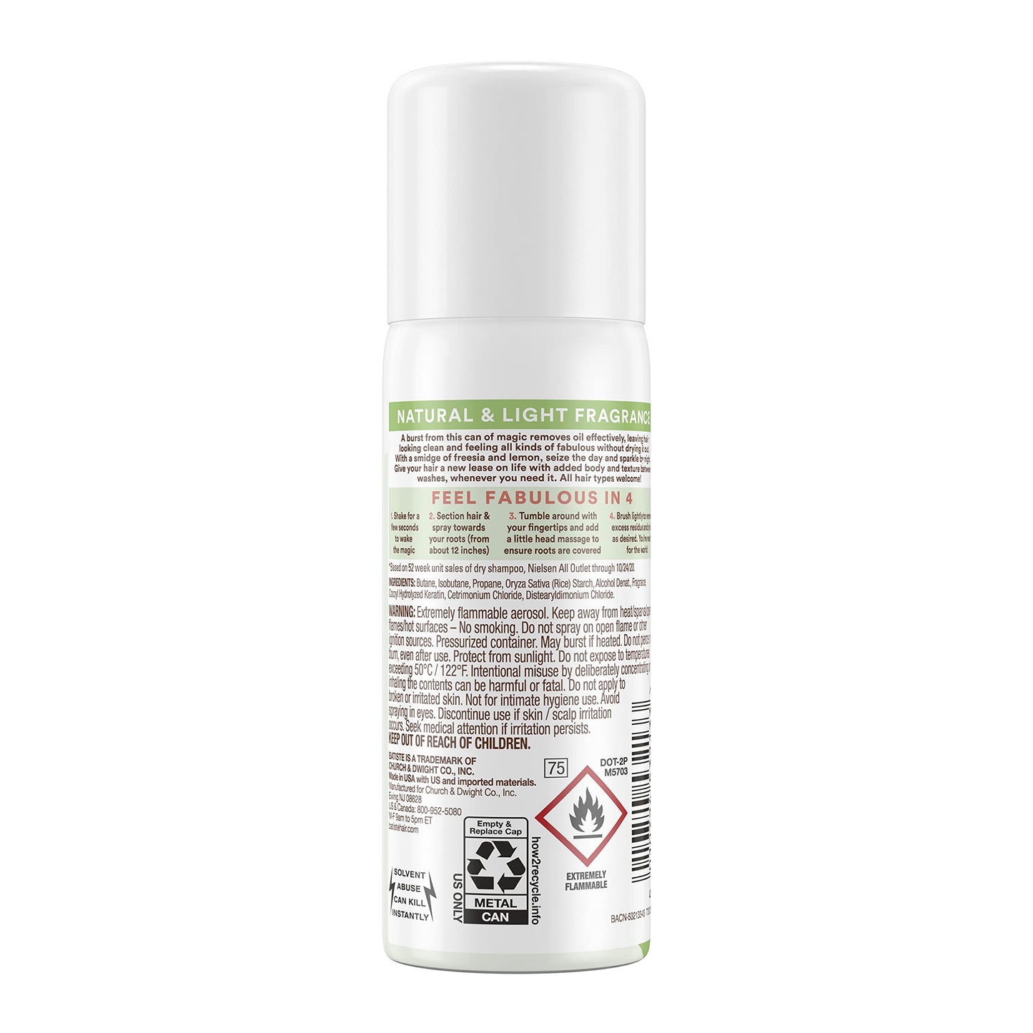 Batiste Dry Shampoo Bare Mini – Travel Size 1.06 oz, Pack of 3