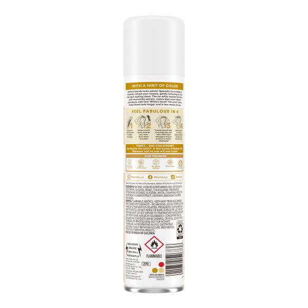 Batiste Dry Shampoo Blonde – Brilliant Blonde, 3.81 Fl oz, Pack of 2