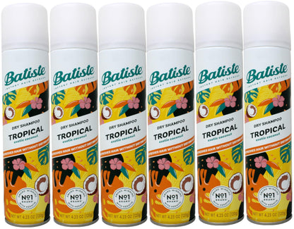 Batiste Dry Shampoo Tropical – Exotic Coconut, 4.23 oz (Pack of 6)