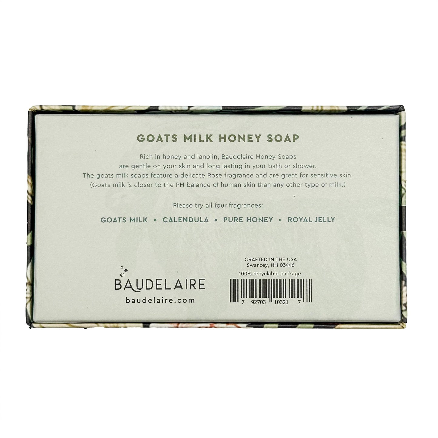 Baudelaire Honey Soap with Goat's Milk – 2 Bar Gift Set