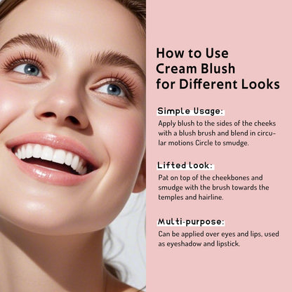 Bayfree Multi Cream Blush & Brush Set – Hydrating, Blendable Korean Cheek Makeup