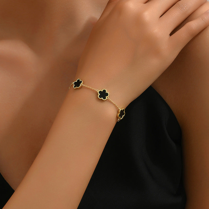 Gold Plated Clover Bracelet