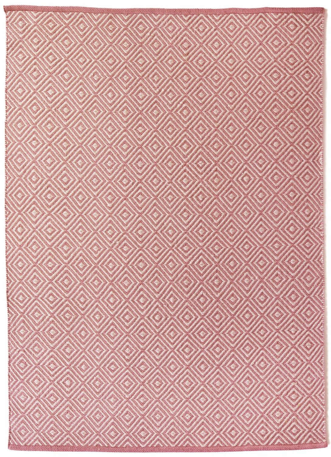Diamond Coral Pink Hand-woven Rug