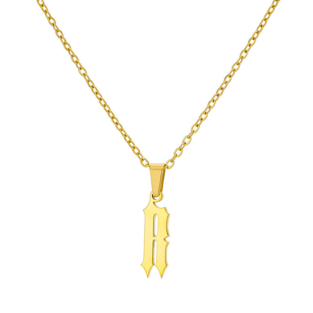 Funky A-Z Letter Pendant Necklace