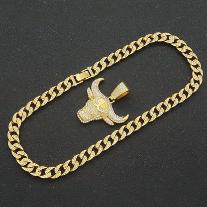 Bull Head Cuban Necklace
