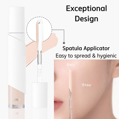 BBIA EAU Stay Concealer - All-Day Natural Coverage Liquid Concealer with Spatula Applicator, Vegan, Korean Beauty (23 NATURAL, Pack of 1)