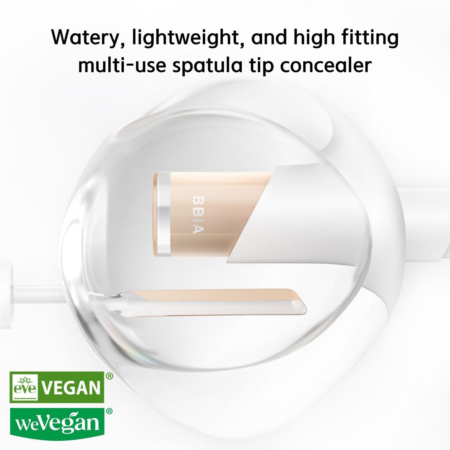 BBIA EAU Stay Concealer - All-Day Natural Coverage Liquid Concealer with Spatula Applicator, Vegan, Korean Beauty (23 NATURAL, Pack of 1)