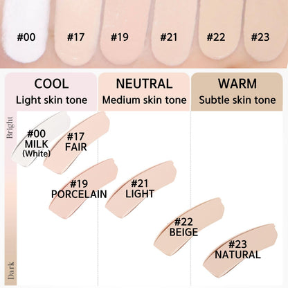 BBIA EAU Stay Concealer - All-Day Lightweight Natural Coverage with Spatula Applicator (17 FAIR, vegan Korean makeup)
