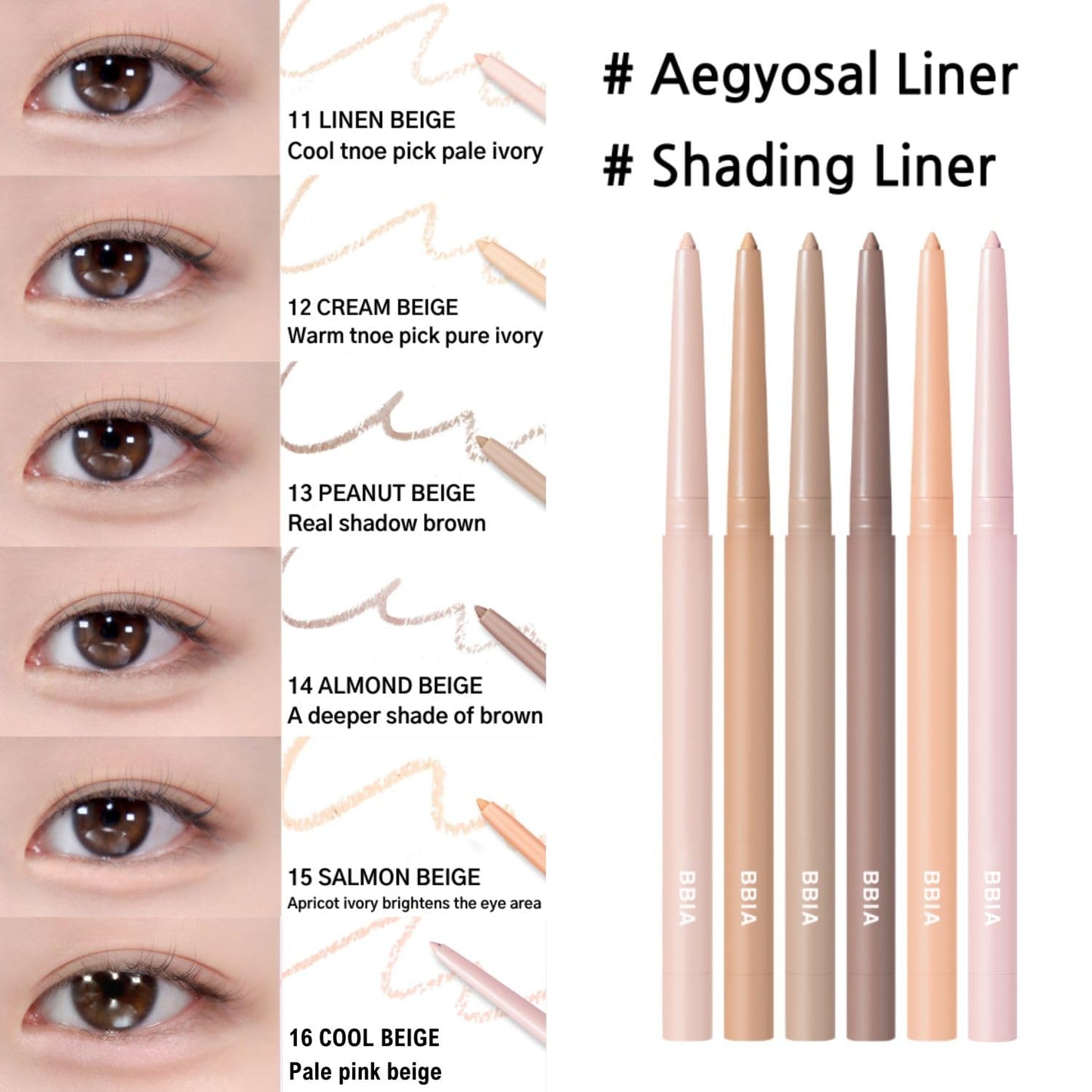 BBIA Last Auto Gel Eyeliner No.01 Noir – 17 Color Range, Multi-Use, Longwear & Waterproof Mechanical Eyeliner