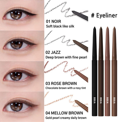 BBIA Last Auto Gel Eyeliner No.01 Noir – 17 Color Range, Multi-Use, Longwear & Waterproof Mechanical Eyeliner