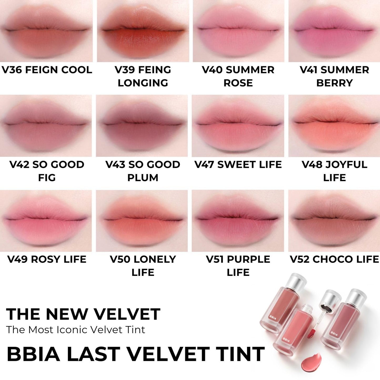 BBIA Last Velvet Tint NEW – Soft Creamy Matte Lip Stain, Velvety Texture & Long-Lasting Pigment (V39 Feign Longing)