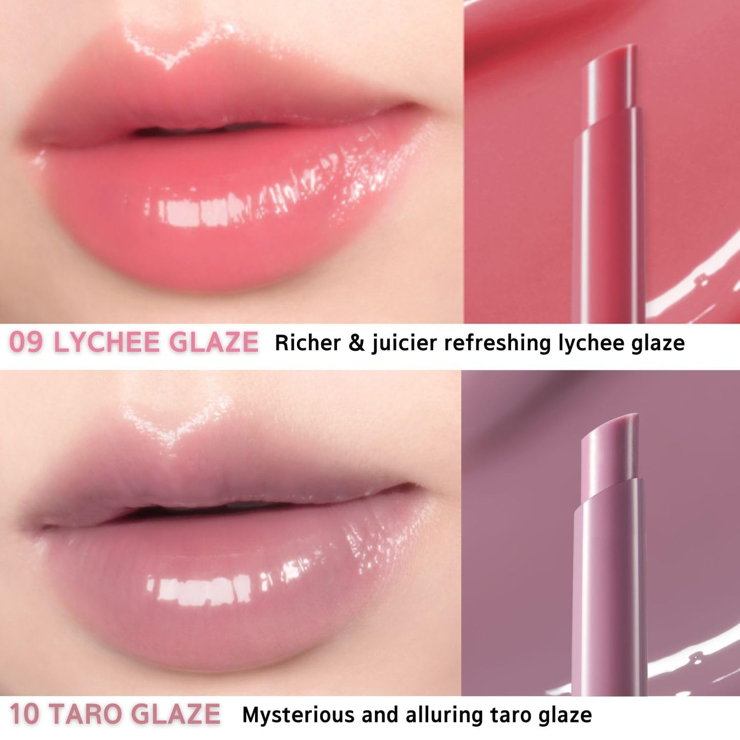 BBIA Over Glaze Stick - Lip Plumping Gloss Melting Balm | Intensive Volume Up, High Shine & Moisturizing (Lychee Glaze 09)