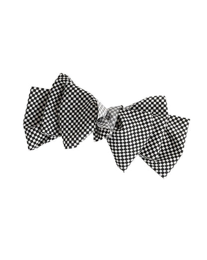 BBTDIN Checkered Hair Bow Clip – Giant 6-Inch Buffalo Plaid Bow for Kids