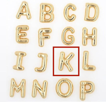 Glossy A-Z Letter Copper Pendant