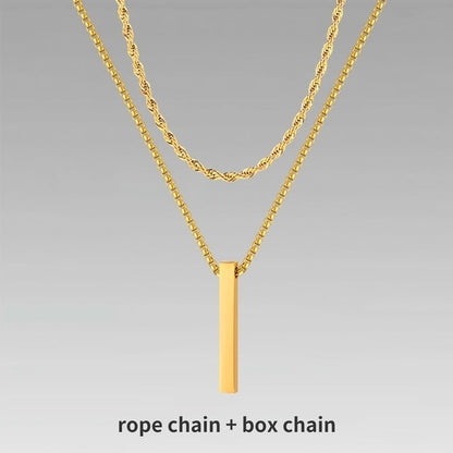 Men’s Layer Pillar Chain Necklace