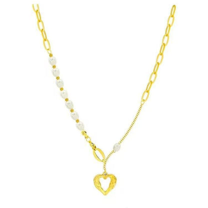 Gold Heart Pendant Necklace