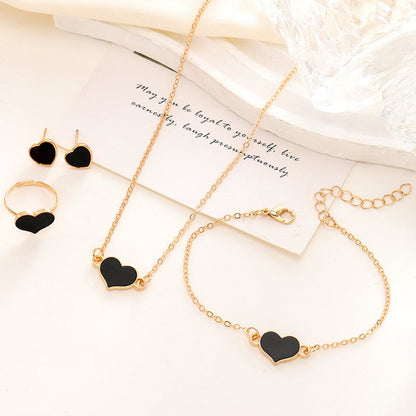 Love Heart Jewellery Women's Set